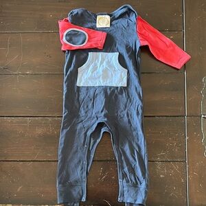 Red and Blue Baby Romper
